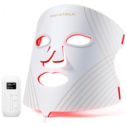 Máscara de Terapia com Luz Vermelha Wavytalk para o Rosto, Máscara de LED Glow Time para Terapia de Luz Facial Anti Rugas