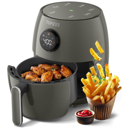 Fritadeira Elétrica de Ar Compacta 2,0 Litros, 4 em 1 Mini Airfryer, Assar, Grelhar, Reaquecer, Menos Óleo, Controle de Temperatura