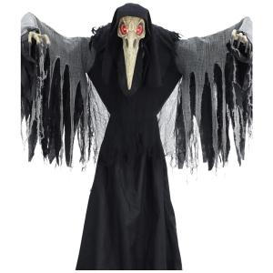 Animatronico de Esqueleto Sombrio com Movimentos e Sons para Decoração Interna de Halloween