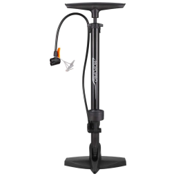 Bomba de Piso Ergonômica para Bicicleta com Medidor e Válvula Inteligente 160 PSI, HOPOPRO, Preto