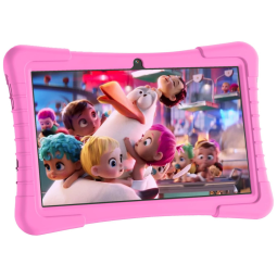 Tablet Infantil 10 Android com Controle de Pais, WiFi e Câmera Dupla, 2 GB 64 GB, YOBANSE, Rosa