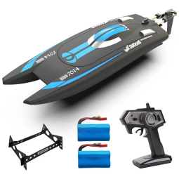 DODOOS Barco de Controle Remoto p, Adultos até 25km, h, Recarregável, Preto e Azul