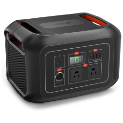 MILIN Gerador de Energia Solar Portátil 600W com 2 Tomadas AC 110V e 1 PD 100W, Preto