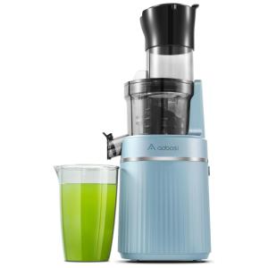 Centrífuga de Frutas 900mL de Mastigação Lenta com Bocal de Alimentação Largo, Motor Silencioso e Função Reversa, 200W,110v, Aobosi, Azul