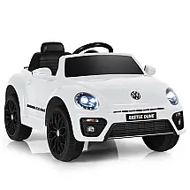 Carro Elétrico Infantil Costzon a Bateria 12V 1 Assento com 2 Velocidades Branco