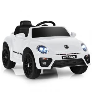 Carro Elétrico Infantil Costzon a Bateria 12V 1 Assento com 2 Velocidades Branco