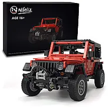 Kit de Construção Mini Carro Off Road Wrange Técnica MOC com 1287 Peças, Nifeliz, Vermelho