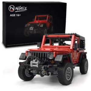 Kit de Construção Mini Carro Off Road Wrange Técnica MOC com 1287 Peças, Nifeliz, Vermelho