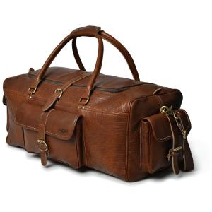 Bolsa de Viagem Masculina s Clássica de Couro, SAMS BUFFALO, Marrom