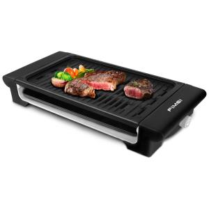 Churrasqueira Grill Elétrica até 4 Porções com Chapa Antiaderente e Controle de Temperatura, 110V, FIMEI, Preta