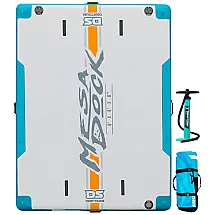 Plataforma Inflável para Piscinas e Lagos Suporta até 317 Quilos com Bomba de Ar, DRIFTSUN DS MD 8, Azul