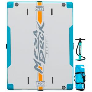 Plataforma Inflável para Piscinas e Lagos Suporta até 317 Quilos com Bomba de Ar, DRIFTSUN DS MD 8, Azul