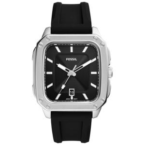 Relógio Masculino Analógico de Quartzo com Pulseira de Silicone, Fossil FS5980, Preto