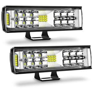 Farol de Milha LED Off Road 17,8cm Feixe Combinado 60W 6500K 5500 Lúmens 170 de Luz, AUTOFEEL, Branco