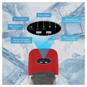 Máquina de Gelo Automática Portátil Produz até 11kg, 24H, Cor, 110v, R.W.FLAME, Vermelho
