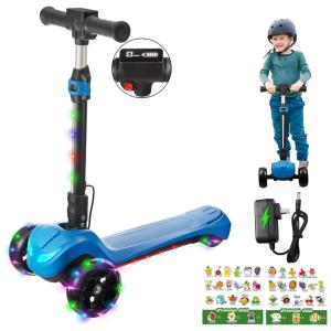 Patinete Elétrico para Crianças de 6 a 12 anos com Display de LED e Bluetooth, Peso Max 80kg, LEFELWEL, Rosa