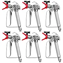 Pistola de Pintura Airless de Alta Pressão - 3600 PSI, com Ponta 517 e Articulação, Compatível com Pulverizadores Airless (6 peças)