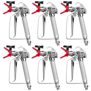 Pistola de Pintura Airless de Alta Pressão - 3600 PSI, com Ponta 517 e Articulação, Compatível com Pulverizadores Airless (6 peças)