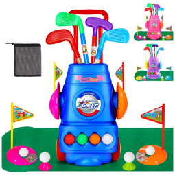 Conjunto de Tacos de Golfe Infantil para Crianças de 3 a 6 Anos, Meland, Azul