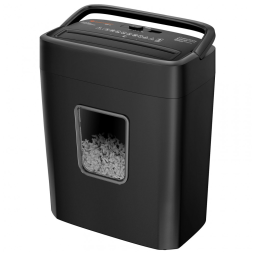 Triturador de Papel, Grampos, Clips e Cartões, 8 Folhas, Corte Transversal, 110V, Bonsaii C261 C, Preta
