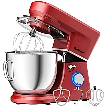 Batedeira 6 Velocidades 7L 660W, 110v, COSTWAY, Vermelho