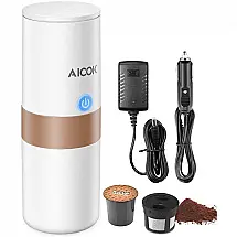 Máquina de Café Expresso Portátil 12v e Plug de Parede Bateria Recarregável