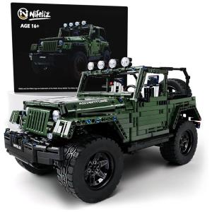 Kit de Construção Carro Off Road Pickup Wrange com 2096 Peças, Nifeliz, Verde