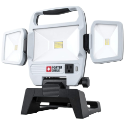 Lanterna Luz de Trabalho Led 5000 Lúmens com Entrda USB e CA, Branca, 110v, PORTER CABLE TKK067, Branco
