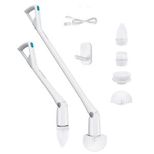 Vassoura Elétrica Rotativa 360 sem Fio com Cabo Flexível e 4 Acessórios, Branca, 110v, TILSWALL M3, Branco