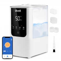 Umidificador Ultrassônico 4.5L com Display LED e Silencioso, LEVOIT, Branco