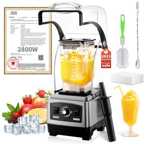 Liquidificador Profissional SVKLHY 2800W Motor Alemão Ultra-Silencioso Lâminas Japonesas 6 Peças Laváveis Máquina de Gelo 3 Segundos