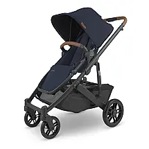 Carrinho de Bebê Completo com Proteção Contra Insetos e Chuva, UPPAbaby Cruz V2, Azul Marinho