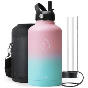 Garrafa Térmica 1900 mL Portátil com Isolamento a Vácuo, Aço Inoxidável, BUZIO, Rosa