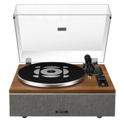 Toca-discos de Vinil ONES com Entrada/Saída Bluetooth, Toca-discos Vintage All-in-One com Caixas de Som Integradas, Qlearsoul