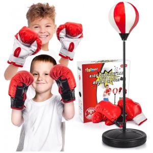 Saco de Pancadas Infantil ShyLizard com Suporte Ajustável e 2 Pares de Luvas para Crianças 5 a 10 Anos