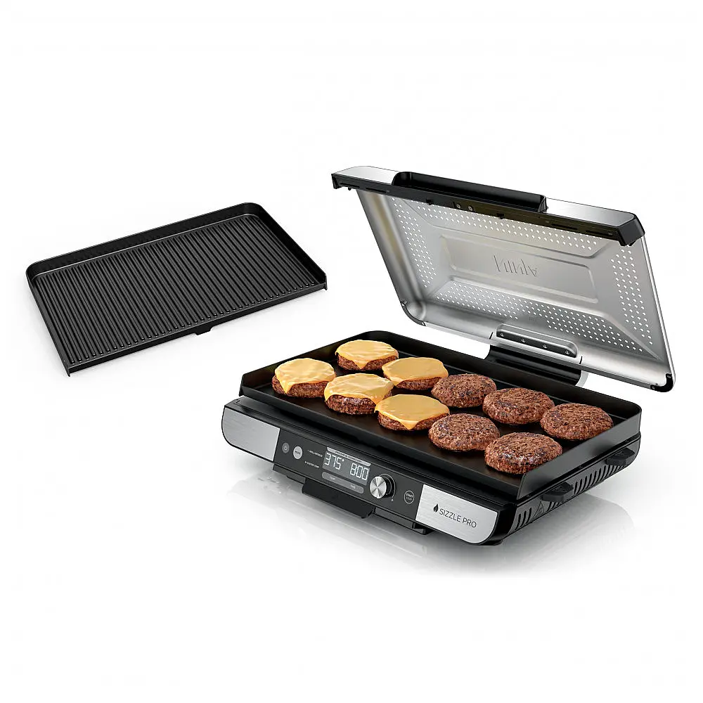 Grill Ninja GX101 Sizzle Pro XL 51cm Chapa e Grelha Elétrica Antiaderente 120V