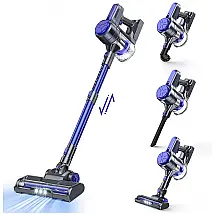 Aspirador de Pó sem Fio EICOBOT com Acessórios e Silencioso, Ideal para Pets, 110V 150W, Azul