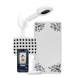 Babá Eletrônica Inteligente com Câmera HD, Faixa de Sensor Respiratório e Monitor de Sono, Nanit Pro, Branca