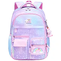Mochila Escolar Unicórnio NIWEIYA para Laptop, Cor Rosa