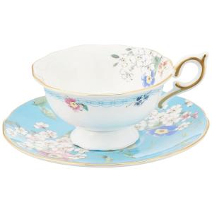 Xícara e Pires, Elegância e Sofisticação em Sua Mesa com Capacidade de 150mL e Material de Porcelana, Wedgwood 40024024, Branca e Azul
