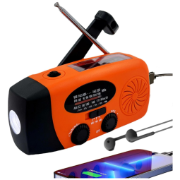 iRonsnow IS 088U Rádio AM, FM, NOAA Manivela Solar Recarregável 0 Lanterna LED