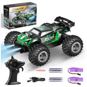 Carrinho de Controle Remoto 20 km, h com 2 Baterias para Adultos e Crianças, Rcjoyou, Verde