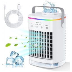 Climatizador Portátil 700mL com 4 Velocidades e USB, 110v, SUPZIMO SZ AC001, Branco