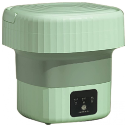 Mini Máquina de Lavar Portátil 6 Litros com Cesto de Drenagem e 2 Velocidades, 110V, KaiLangDe, Verde