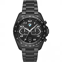 BMW 8012 Relógio Masculino de Quartzo, com Pulseira de Aço Inoxidável, Preto