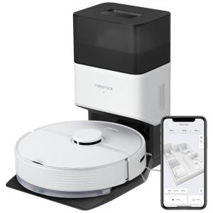 Aspirador de Pó Robô Q7 com Conexão via APP, WI FI e Auto Esvaziamento, 110v, ROBOROCK, Branco