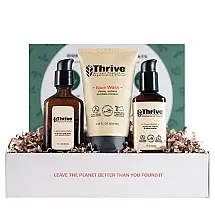 Kit Skin de Cuidados com a Pele para Homens com Hidratante, Sabonete e de Barbear, THRIVE NATURAL CARE, Branco
