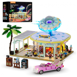 Conjunto de blocos de montar Lumibricks Interstellar-Diner com iluminação LED, 2188 peças, tema viagem espacial