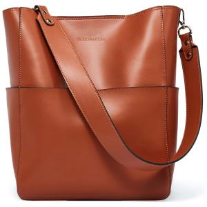 HOSTANTEN Bolsa de Couro de Ombro, BOSTANTEN, Marrom