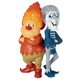 Enfeite de Natal Hallmark Keepsake - Os Irmãos Miseráveis do Ano Sem Papai Noel, Snow Miser e Heat Miser, Plástico 5,7x9